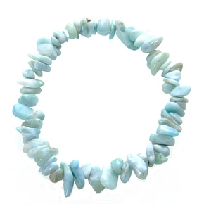 Larimar náramok elastický prírodný kameň 19 cm, kameň bájnej Atlantídy