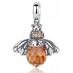 Striebro 925 Queen Bee, prívesok na náramok so zvieratami