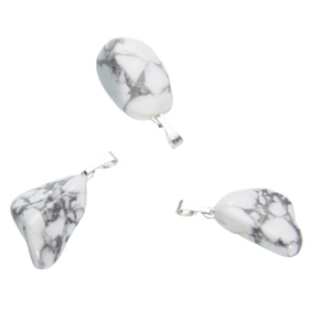 Magnezit / Howlit biely prívesok prírodný kameň, 2,2-3 cm, 1 kus, čistiaci kameň Magnezit / Howlit biely prívesok prírodný kameň, 2,2-3 cm, 1 kus, čistiaci kameň