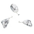 Magnezit / Howlit biely prívesok prírodný kameň, 2,2-3 cm, 1 kus, čistiaci kameň