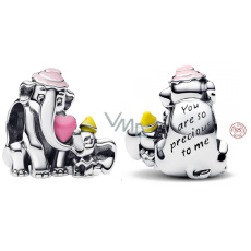 Charm Sterlingové stříbro 925 Disney Dumbo a maminka, korálek na náramek, film