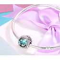 Charm Striebro 925 Priezračný oceán, korálka na náramok more