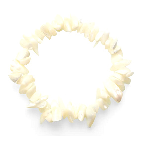 Perlový náramok elastický sekaný prírodný kameň 19 cm, kvalita AA, symbol ženskosti