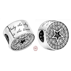 Prívesok Striebro 925 Blahoželanie s hviezdou, zátka, klip korálek na výročie náramok