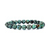 Jadeitový africký náramok elastický prírodný kameň, guľôčka 8 mm / 16 - 17 cm