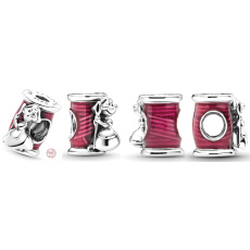 Prívesok Striebro 925 Disney Popoluška - myška Suzy s ihlou a niťou, korálik na náramok film