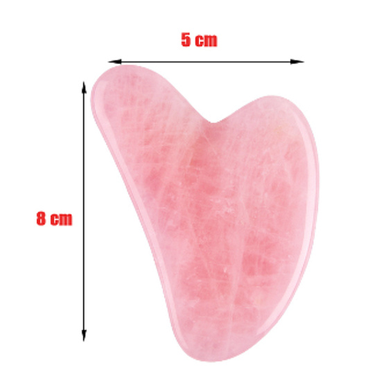Rozmarín Gua Sha redukuje vrásky, opuchy, zlepšuje pružnosť pokožky 5 x 8 cm, kameň lásky