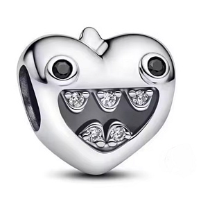 Charm Zamilovaný šibal s rošťáckým úsměvem srdce, přívěsek na náramek láska Charm Zamilovaný šibal s rošťáckým úsměvem srdce, přívěsek na náramek láska