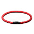 Lanový Magnetický náramek – červený 18,5 cm x 4 mm, unisex