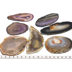 Achát Botswana sivý plátok, prírodný kameň 1 kus, prináša úspech do života