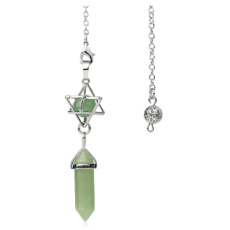 Avanturin Merkaba + kyvadlo, prívesok z prírodného kameňa 71 x 8 x 8 mm, kameň pre šťastie Avanturin Merkaba + kyvadlo, prívesok z prírodného kameňa 71 x 8 x 8 mm, kameň pre šťastie