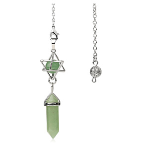 Avanturin Merkaba + kyvadlo, prívesok z prírodného kameňa 71 x 8 x 8 mm, kameň pre šťastie