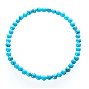 Tyrkenitový náramok elastický prírodný kameň, korálik 4 mm / 19 cm, kameň mladých ľudí, ktorí hľadajú životný cieľ