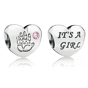 Prívesok Striebro 925 Milujem svoje dievčatko Moje malé dieťa, korálkové srdce na náramku rodina