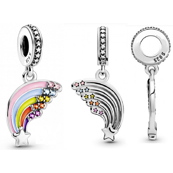 Prívesok zo striebra 925 Rainbow, náramok prívesok symbol