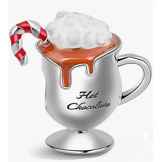 Prívesok zo striebra 925 Hot Chocolate - Užite si chladné dni, korálik na náramku Vianoce