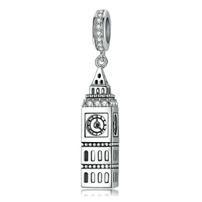 Charm Londýnsky Big Ben, cestovný náramok prívesok