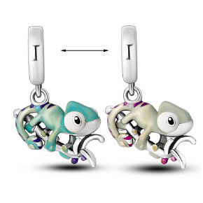 Prívesok na náramok zo striebra 925 Thermo - Chameleón, meniaci farbu Prívesok na náramok zo striebra 925 Thermo - Chameleón, meniaci farbu