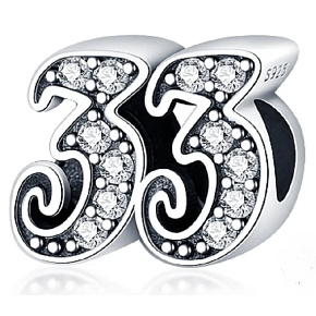 Prívesok Striebro 925, 33 rokov, korálik na náramok