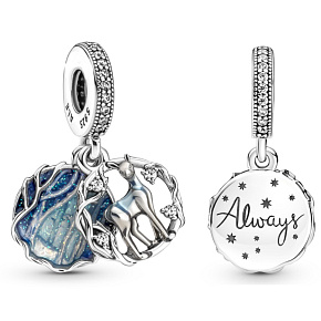 Charm Harry Potter - Snapeov patrón v podobe lane, prívesok na náramok 2v1