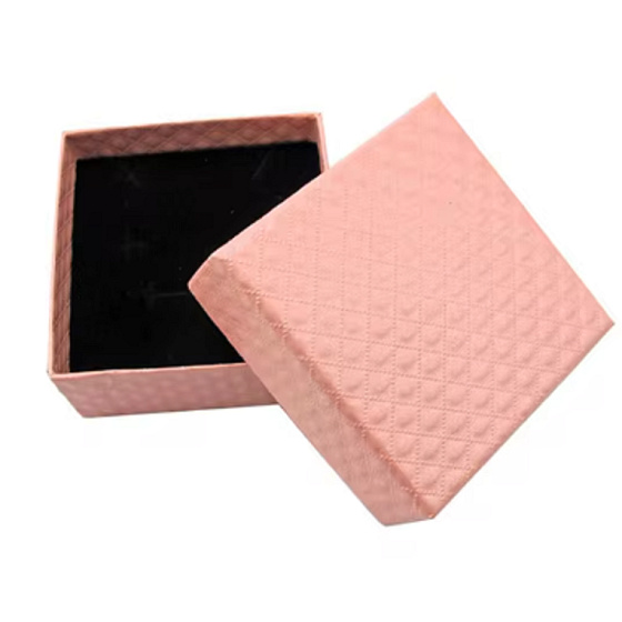 Darčeková krabička textúrovaný papier s hubkou na šperky oranžová 5,1 x 5 x 3,3 cm 1 kus