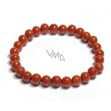 Jaspis červený náramok elastický prírodný kameň, guľôčka 6 mm / 16-17 cm, plná starostlivosť o kameň Jaspis červený náramok elastický prírodný kameň, guľôčka 6 mm / 16-17 cm, plná starostlivosť o kameň
