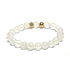 Selenit/Alabaster náramok elastický prírodný kameň, guľôčka 8 mm / 16 - 17 cm, anjelská energia