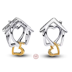 Charm Sterlingové stříbro 925 With You I’m Home – symbol lásky a domova, korálek na náramek rodina Charm Sterlingové stříbro 925 With You I’m Home – symbol lásky a domova, korálek na náramek rodina