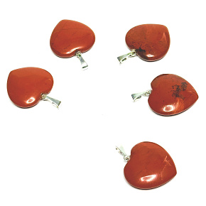 Jaspis červené srdce prívesok prírodný kameň, 2 cm 1 kus, plná starostlivosť kameň