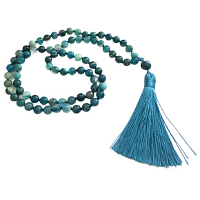 Achát modrý náhrdelník, přírodní kámen vázaný 80 + 1, elastický, korálek 8 mm, klid - ochrana - síla - harmonie Achát modrý náhrdelník, přírodní kámen vázaný 80 + 1, elastický, korálek 8 mm, klid - ochrana - síla - harmonie