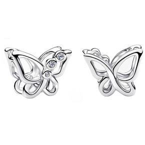 Charm Sterlingové stříbro 925 Motýl – symbol proměny, korálek na náramek, zvíře