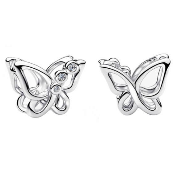 Charm Sterlingové stříbro 925 Motýl – symbol proměny, korálek na náramek, zvíře