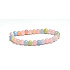 Morganitový náramok elastický prírodný kameň, guľôčka 6 mm / 16 - 17 cm, kameň božskej lásky