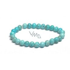 Tyrkenitový náramok elastický prírodný kameň, korálik 6 mm / 16-17 cm, kameň mladých ľudí, ktorí hľadajú životný cieľ