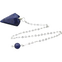 Lapis Lazuli kyvadlo prírodný kameň 2,5 cm + 18 cm retiazka s korálkami, kameň harmónie
