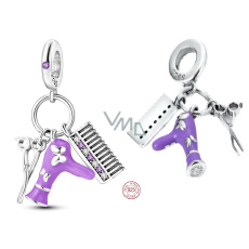 Prívesok zo striebra 925 Kaderník - fén, nožnice, hrebeň 3v1, prívesok na náramok Prívesok zo striebra 925 Kaderník - fén, nožnice, hrebeň 3v1, prívesok na náramok