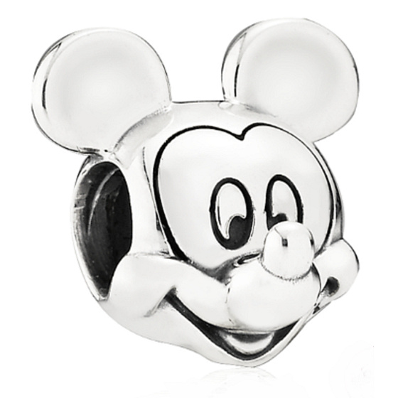 Prívesok Striebro 925 Disney Mickey Mouse portrét, korálik na náramku