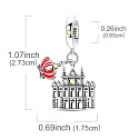 Charm Sterlingové stříbro 925 Španělsko Královský palác - Madrid, elegance, historie a španělská vášeň 2v1 přívěsek na náramek, cestování