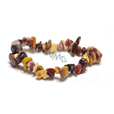 Mokait náramok elastický sekaný prírodný kameň 19 cm, motivačný kameň Mokait náramok elastický sekaný prírodný kameň 19 cm, motivačný kameň