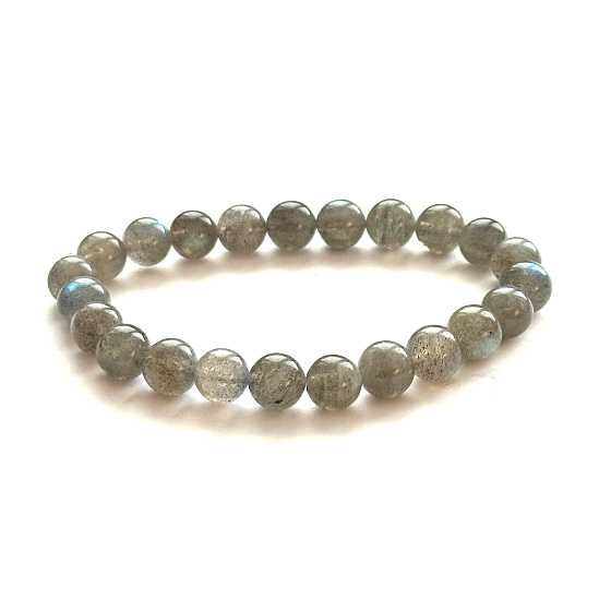  náramek Labradorit černý elastický přírodní kámen 8 mm