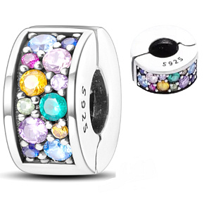 Prívesok Striebro 925 Garden of Eden farebný zirkón, zátka, klip korálik na náramku symbol