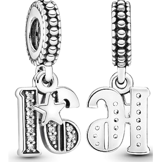 Prívesok zo striebra 925 18 rokov, prívesok na náramku