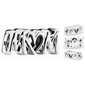 Prívesok Striebro 925 Mama, korálik na náramku písmená