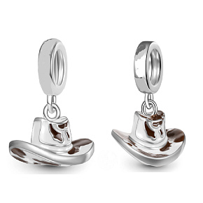 Striebro 925 kovbojský klobúk, náramok prívesok záujmy Striebro 925 kovbojský klobúk, náramok prívesok záujmy