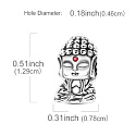 Charm Sterlingové stříbro 925 Duchovní symbol, Buddha – klid mysli, ochrana a vnitřní síla, korálek na náramek