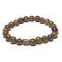 Náramok drevený prírodný tmavý 8mm/ 16 - 17cm, budha, sila prírody