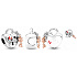Strieborný 925 šarm Disney Minnie Mouse & Mickey Mouse Padlock - večná láska, náramok korálek, láska