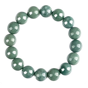 Jadeit Barmský zelený náramek elastický přírodní kámen, 13 mm / 16 - 17cm, láska štěstí Jadeit Barmský zelený náramek elastický přírodní kámen, 13 mm / 16 - 17cm, láska štěstí