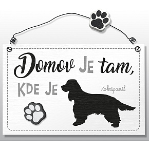 Nekupto Pets drevený nápis Cocker Spaniel 155 x 98 x 5 mm