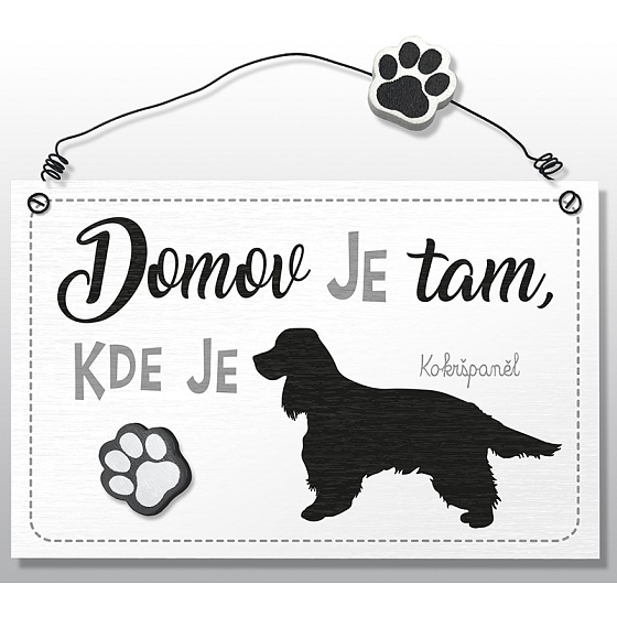 Nekupto Pets drevený nápis Cocker Spaniel 155 x 98 x 5 mm